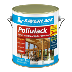 Verniz Marítimo Madeira Acetinado Poliulack 3,6L Sayerlack