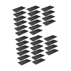 Kit 32 Estrados Piso Plastico Encaixe Preto Leve 25x50x2,5cm