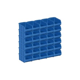 Kit 88 Caixa Box Gaveteiro Industrial Bin Azul N°4 9X13X19CM