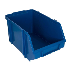 Kit 9 Caixa Box Gaveteiro Industrial Bin Azul N°7 16x22x30cm
