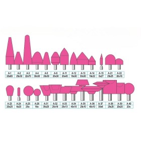 Ponta Montada 35x25mm Cone Invertido Haste 1/4" 6,4mm Telstar A31