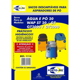 Saco Aspirador Pó Electrolux Bocal 6,5cm Antigo A20/GT3000