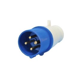 Plugue Macho Azul 220v 32a 4 polos - Weg PIWD-32P4H9E57