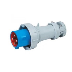 Plugue Macho Azul 220v 63a 4 polos - Weg PIW-63P4H9E57