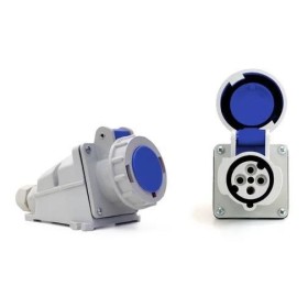 Tomada Sobrepor Azul 220v 63a 4 polos - Weg TSW-63P4H9E57