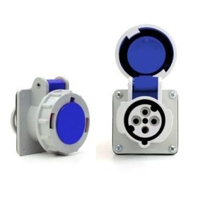 Tomada Embutir Azul 220v 63a 4 polos - Weg TEW-63P4H9E57