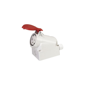 Tomada Sobrepor Vermelha 380/440v 16a 3 polos Weg TSWD-16P3H9E53