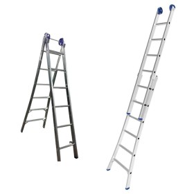 Escada Extensiva Aluminio 4em1 2,63mt 2x6 Degraus Real EX06