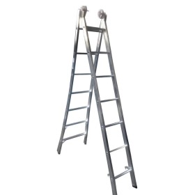 Escada Extensiva Aluminio 4em1 3,85mt 2x7 Degraus Real EX07