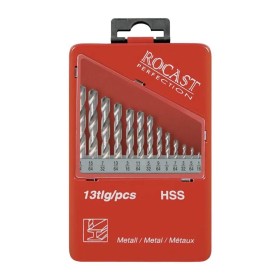 Jogo Brocas Aço Rápido HSS 1/16 a 1/4mm 13 Pcs Rocast 5,0158