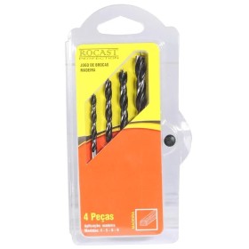 Jogo Brocas Madeira 3 Pontas 4 Pcs 4 a 8mm Rocast 53,0073