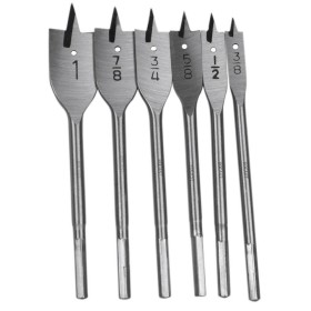 Jogo Brocas Chata Madeira 3/8 a 1 Pol. 6 Pcs Rocast 53,0050