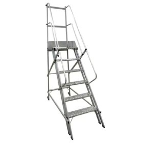 Escada Industrial 5 degraus + Plataforma NR12 1.5mt Escaleve