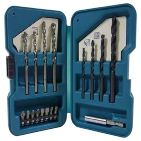 JOGO 17PC PONTA BIT E BROCAS SIMPLES PARAFUSADEIRA MAKITA D-40200