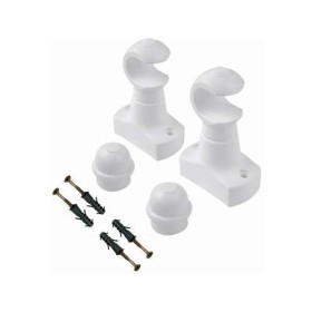 Suporte para varão cortina simples 19 mm cerejeira