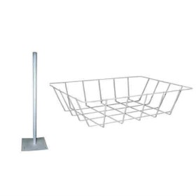 Lixeira externa para calçada com pedestal