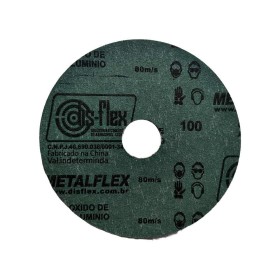 Disco lixa Ferro/Metal 115mm Grão 100 Dis-flex