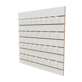 Kit 10 Ganchos Painel Canaletado Simples Branco 20cm MS10020