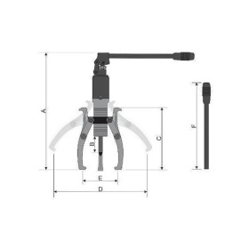 Saca Polias Hidráulico 3 Garras 5 Toneladas Bovenau SP5000