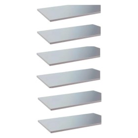 Kit 6 Bandejas Pesada Estante Amapa Cinza Ch22 60kg 30x92cm