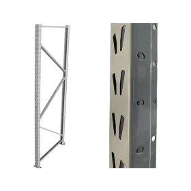 Coluna Lateral Cinza Mini Porta Pallet Amapa 500kg 80cm 2mt