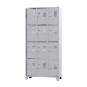 ARMARIO ROUPEIRO 12 PORTAS PEQUENA 196X93X36CM AMAPA GRA1/12