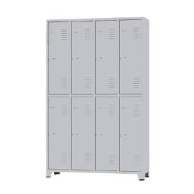 ARMARIO ROUPEIRO 8 PORTAS GRANDES 196X123X36CM AMAPA GRA2/8