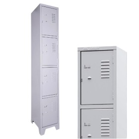 ARMARIO ROUPEIRO 4 PORTAS PEQUENAS 196X36X36CM AMAPA GRA1/4