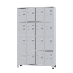 ARMARIO ROUPEIRO 16 PORTA PEQUENA 196X123X36CM AMAPA GRA1/16