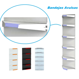 Bandeja Gondola Canto Avulsa 25cm Amapa Linha FLEX30