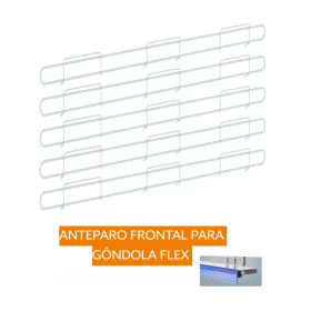 Kit C/5 Aparador Anteparo Frontal 92cm P/Gondola Flex Amapa