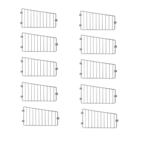 Kit C/10 Divisor Cesto Gondolas Amapa Flex40 37cm Branco AMAPA