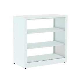 Balcao Comercial Expositor Aberto Branco Amapa 100x100x50cm