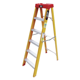 Escada de Fibra Tesoura Prática 5 Degraus Botafogo EFP5909