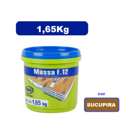 Massa Madeira Rejunte Reparo F12 1,6kg 1/4 SUCUPIRA Viapol