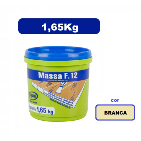 Massa Madeira Rejunte Reparo F12 1,6kg 1/4 BRANCA Viapol