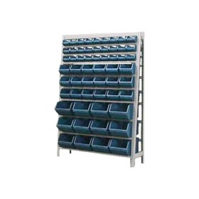 Kit Estante Gaveteiro Mista Com Estrutura e 57 gavetas Preta