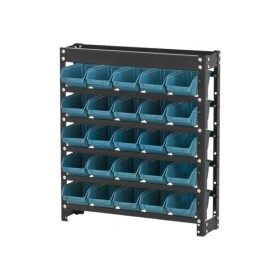 Kit Estante Gaveteiro Com Estrutura e 25 Gavetas N°3 Azul