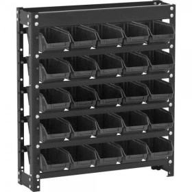 Kit Estante Gaveteiro Com Estrutura e 25 Gavetas N°3 Preto