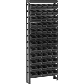 Kit Estante Gaveteiro Com Estrutura e 60 Gavetas N°3 Preto