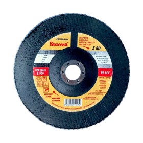 Disco lixa Fibra Flap Zirconio Inox/Ferro 180mm 80 Starrett
