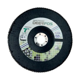 Disco lixa Fibra Flap Zirconio Inox/Ferro 180mm 60 Deerfos
