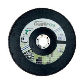 Disco lixa Fibra Flap Zirconio Inox/Ferro 180mm 120 Deerfos