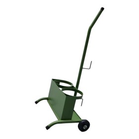 Carrinho Transporte 2 Cilindros Oxigenio + GLP Verde 7L-2C