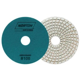 DISCO POLIR PEDRA BRILHO AGUA 100MM G100 NORTON 70184607720