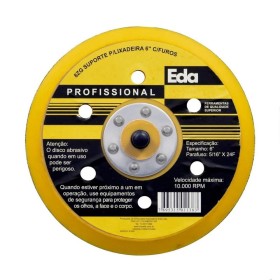 DISCO SUPORTE VELCRO PINO 150MM 6 FUROS EDA 8ZG