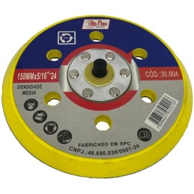 DISCO SUPORTE VELCRO PINO 150MM 6 FUROS DISFLEX 30.004