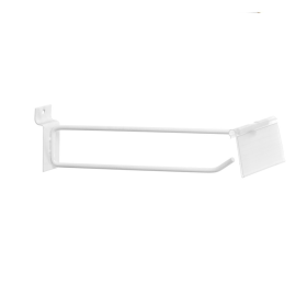 Gancho Painel Canaletado Porta Etiqueta Branco 20cm MS 13549