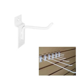Gancho Painel Canaletado Simples Branco 4,5mm x 5cm MS 10017