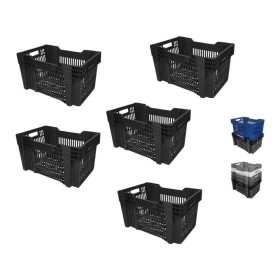 Kit 5 Caixas Plastica Multiuso Empilhavel 50 litros 30Kg